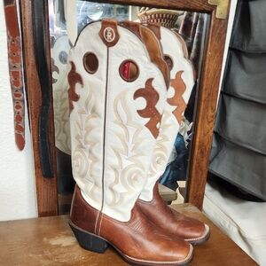 Tony Lama Knee High Buckaroo Boot Square Toe. Size 9